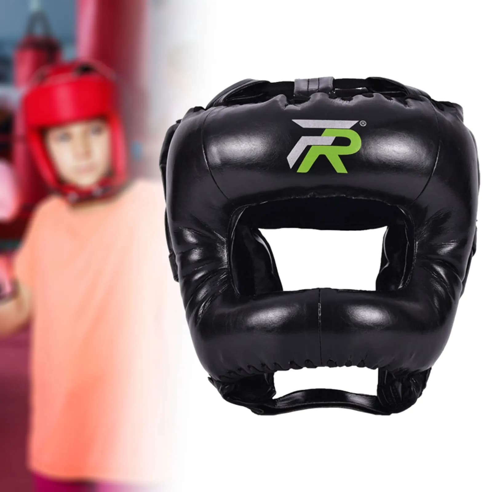 Capacete de boxe profissional sanda mma treinamento muay thai capacete ajustável acolchoado respirável cabeça capa de rosto inteiro engrenagem de cabeça