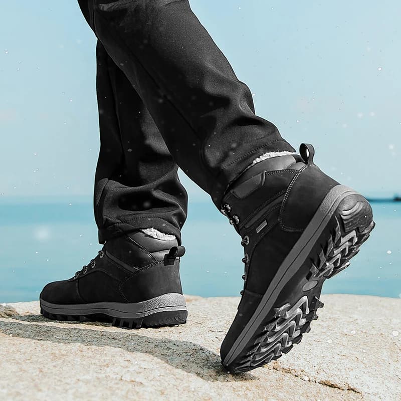 Botas de Inverno Impermeáveis para Homens, Super Quentes e Confortáveis, Tamanho Grande 48, Botas de Tornozelo para Atividades ao Ar Livre