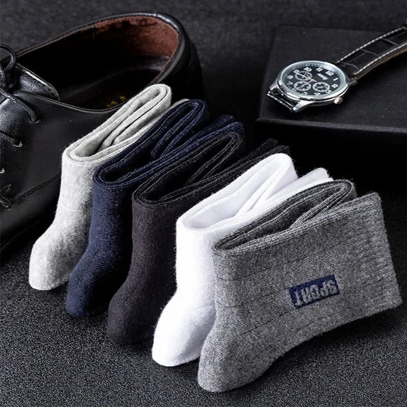 20 pçs = 10 pares de meias masculinas de alta qualidade algodão respirável suor-absorvente tubo médio preto meias desodorante negócios presente meia