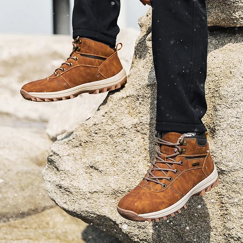 Botas de Inverno Impermeáveis para Homens, Super Quentes e Confortáveis, Tamanho Grande 48, Botas de Tornozelo para Atividades ao Ar Livre