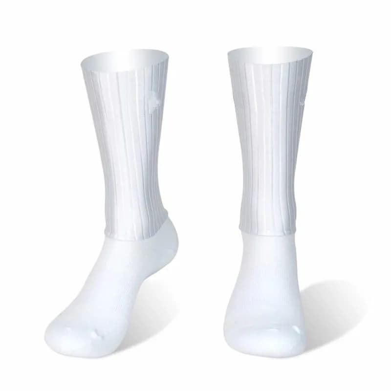 Meias de Ciclismo Antiderrapantes de Silicone Whiteline para Verão, Meias Esportivas Masculinas para Bicicleta e Corrida, Calcetines Ciclismo