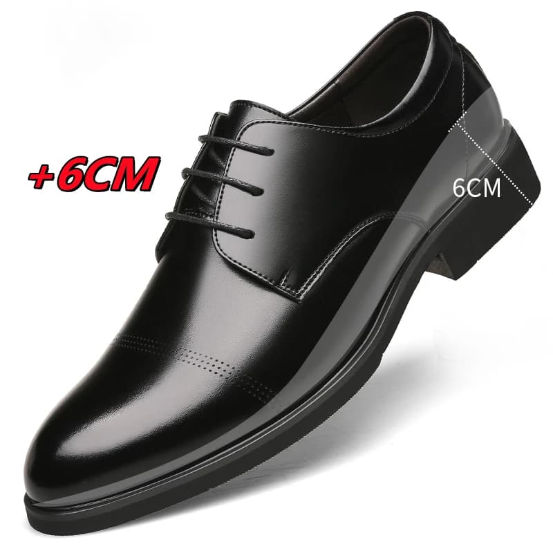 FUQIAO-Sapatos Masculinos com Aumento de Altura, Elevador Formal, Palmilha Invisível, Altura, Oxfords, Elevador Empresarial, 6cm