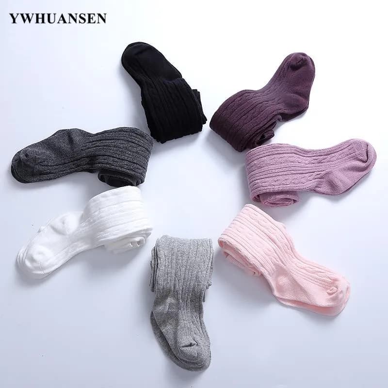 Ywhuansen 0 a 12 anos de algodão penteado crianças collants cabo de malha meninas meia-calça de alta qualidade quente roupas do bebê meninas