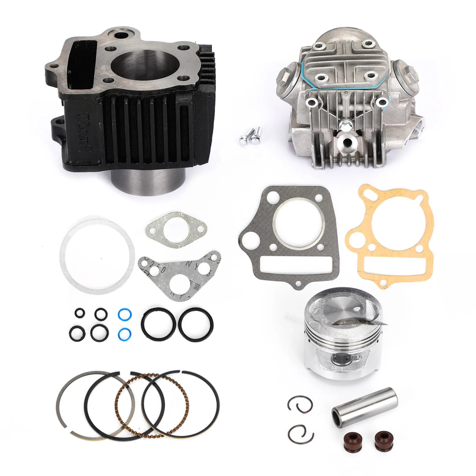 Areyourshop-Junta de anéis de pistão cilíndrico, Kit Top End para Trail Bike, 47mm, Honda CRF70, XR, CT, C, ATC, TRX 70, S65, 70CC