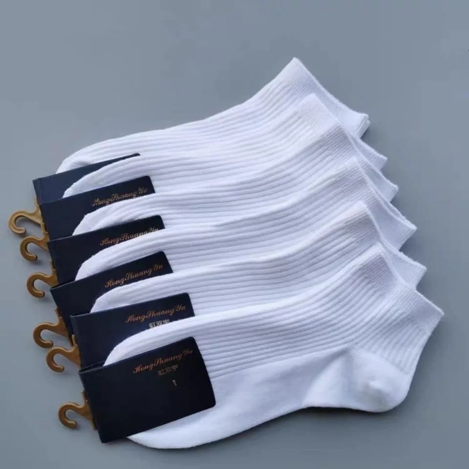 Unissex masculino feminino meias de algodão tornozelo pacote conjunto cor sólida curto algodão baixo corte meia branco preto 5 pares 1 lote alta qualidade