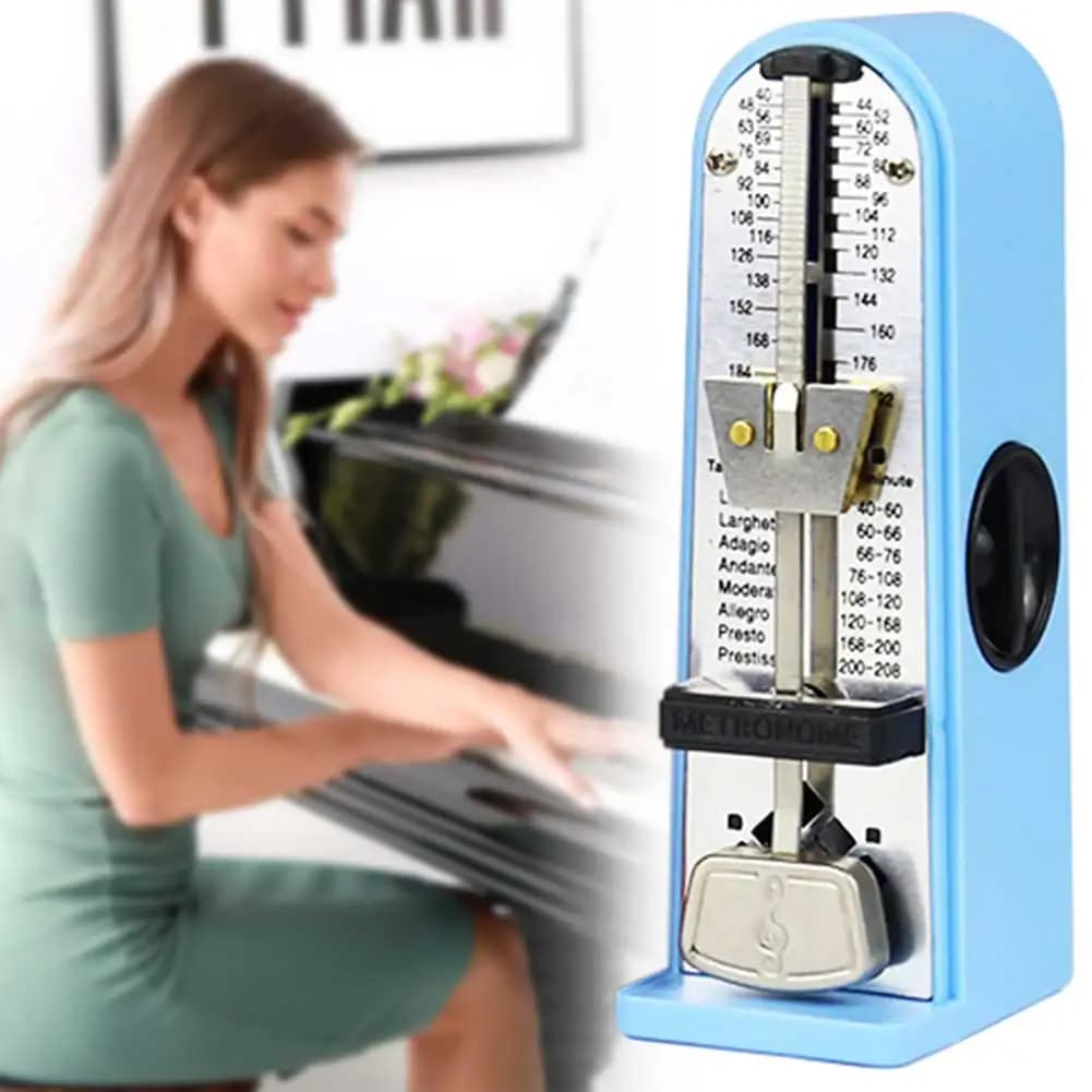 Mini metrônomo mecânico piano guitarra banda de vento violino teste de grau portátil especial