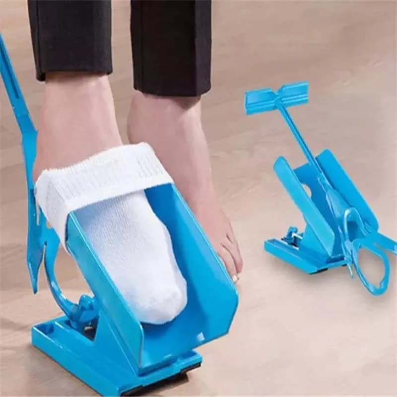 Auxiliar Flexível para Calçar Meias e Meias-Calça para Idosos, Grávidas, Deficientes e Recuperação de Lesões – Ferramenta Portátil de Plástico para Auxílio na Vestação