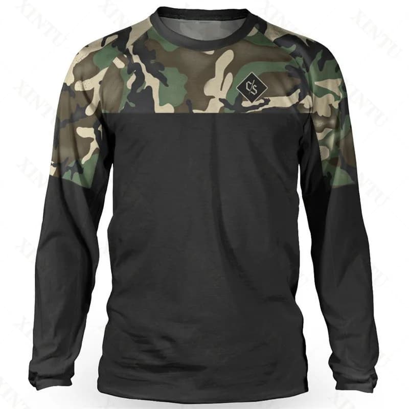 Camisa masculina solta piloto dh motocross downhill terno mtb mountain bike respirável camiseta lgra moletom de manga longa