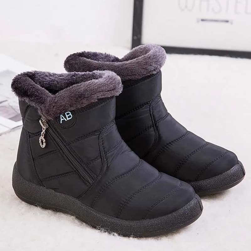 Botas femininas de neve confortáveis botas femininas à prova dwaterproof água sapatos com zíper mulher pele macia botas de inverno botas mujer