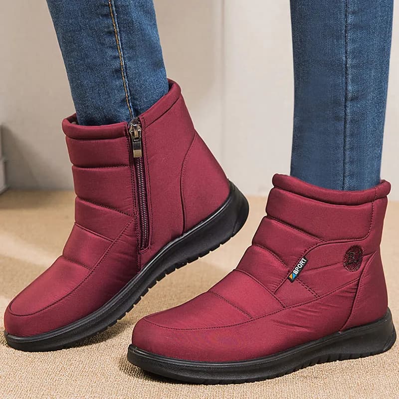 Botas femininas botas de pele à prova dwaterproof água para neve sapatos de inverno mulher casual botas de borracha mujer moda botas de inverno botas femininas