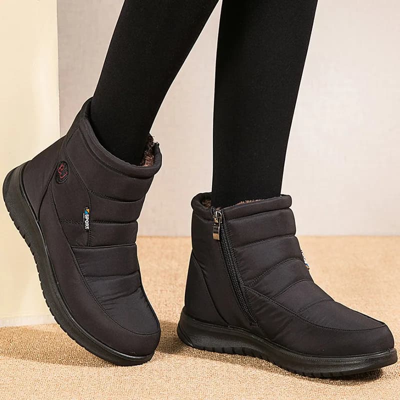 Botas femininas botas de pele à prova dwaterproof água para neve sapatos de inverno mulher casual botas de borracha mujer moda botas de inverno botas femininas