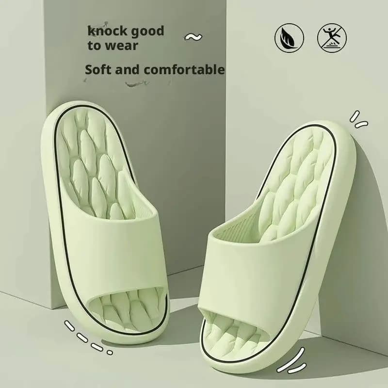 Chinelos com padrão de linha para casal – Slides internos antiderrapantes de verão, sapatos de casa macios de EVA, sandálias de banheiro dele e dela de secagem rápida