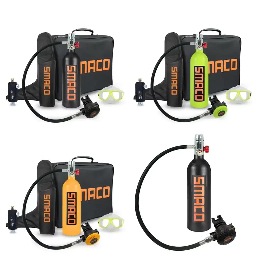 Adaptador SMACO para Cilindro de Alta Pressão de 1L para Equipamento de Mergulho com Snorkel 200bar 3000psi 20MPa Subaquático