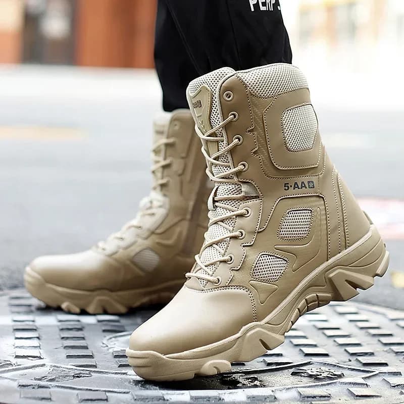 Homens masculinos botas táticas hombre militar masculino sneakermotocicleta tornozelo botas de combate preto botas militares hombre