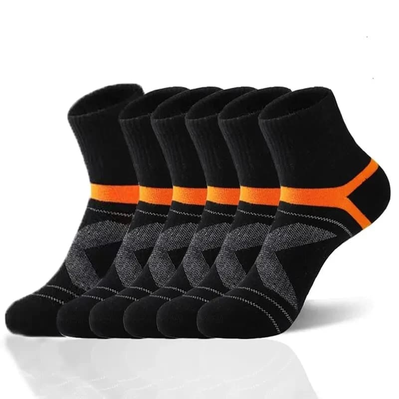 3/5/10 pares de meias masculinas de alta qualidade, meias esportivas pretas, casuais, macias, quatro estações, absorvem o suor, meias masculinas respiráveis