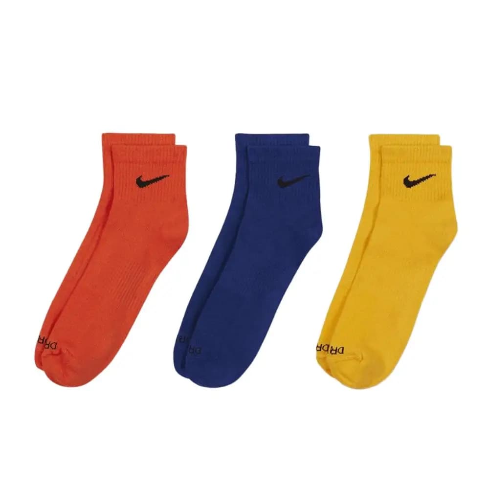 Meias Nike: Meias Esportivas Masculinas e Femininas, Macias e Confortáveis em Cores Pastel e Macaron, Pacote com 3 SX6893-910