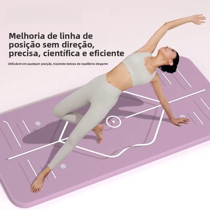 Tapete de Yoga Espesso para Mulheres, Profissional, Antiderrapante, Redução de Ruído, Absorção de Impacto, Tapete de Ginástica
