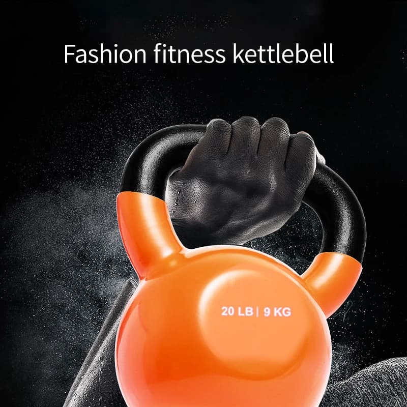 Kettlebell de Ferro Fundido de Alta Qualidade 20LB para Treinamento de Força em Casa