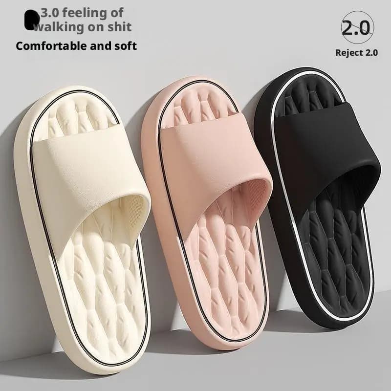 Chinelos com padrão de linha para casal – Slides internos antiderrapantes de verão, sapatos de casa macios de EVA, sandálias de banheiro dele e dela de secagem rápida