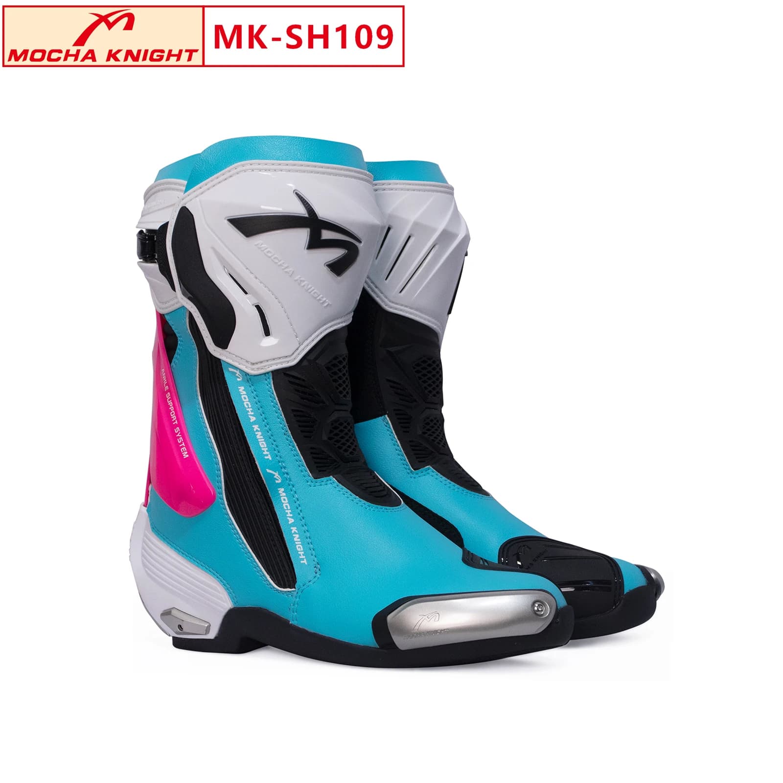 Benkia mocha botas de equitação de pista de motocicleta certificação ce botas de corrida profissional benkia botas à prova dwaterproof água alta qualidade sh109