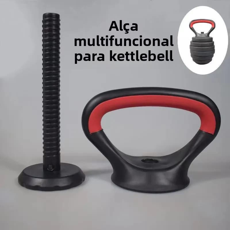 Equipamento de Fitness Ajustável: Kettlebell, Halteres, Suporte para Flexões e Barra com Alça Aprimorada para Uso Doméstico e...