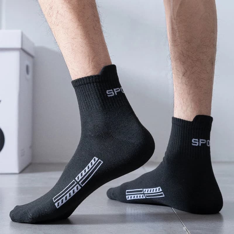 10/20 pares meias masculinas de alta qualidade casual respirável algodão homem correr meias esportivas primavera outono masculino sox presentes plus size 38-45