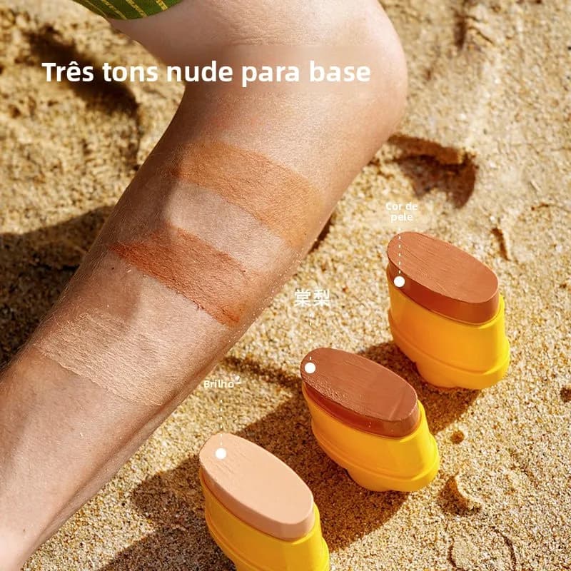 Protetor Solar Natural Nujune em Bastão para Surf e Snorkel Proteção Facial Sem Danos ao Corais Conservação Oceânica