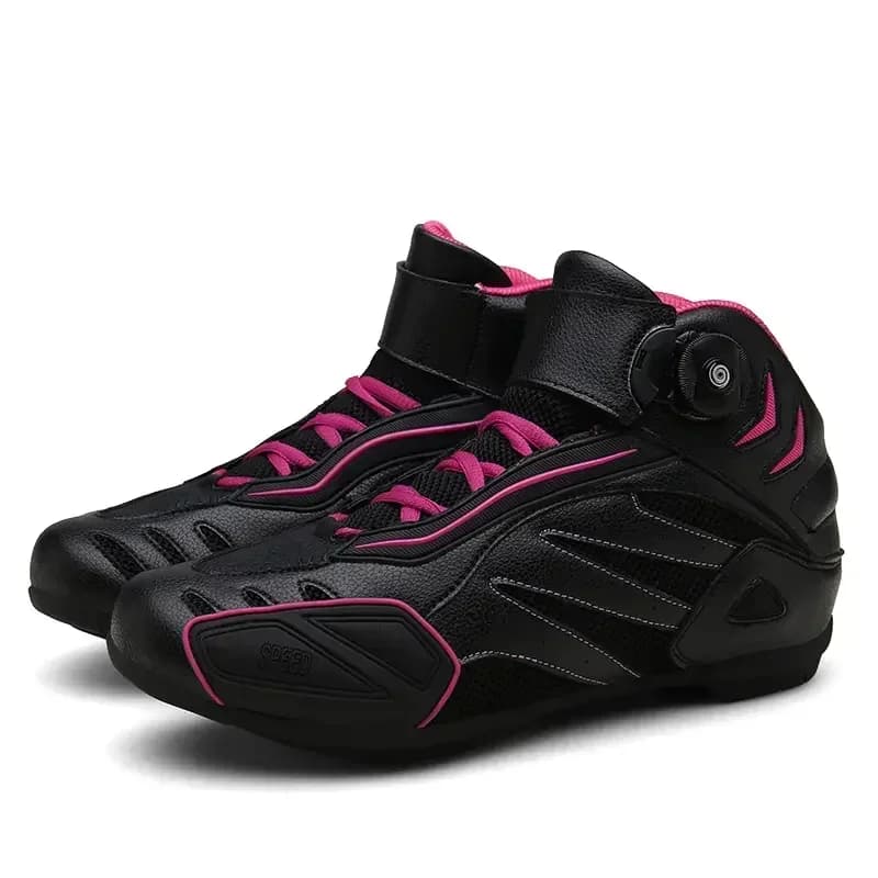 Botas de couro do plutônio para motociclista botas de equitação de quatro estações das mulheres dos homens botas de motocicleta respirável bota de motocross