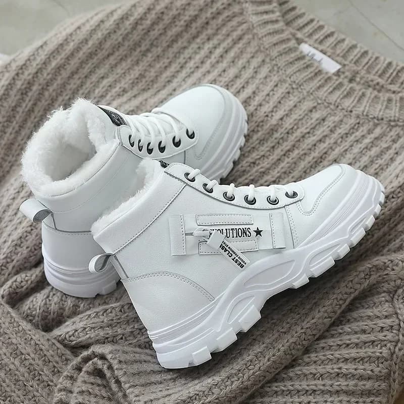 Botas de neve de inverno para mulheres casuais sapatos de alta qualidade quentes das mulheres tênis plataforma tornozelo botas plus size 45 zapatillas de mujer novo