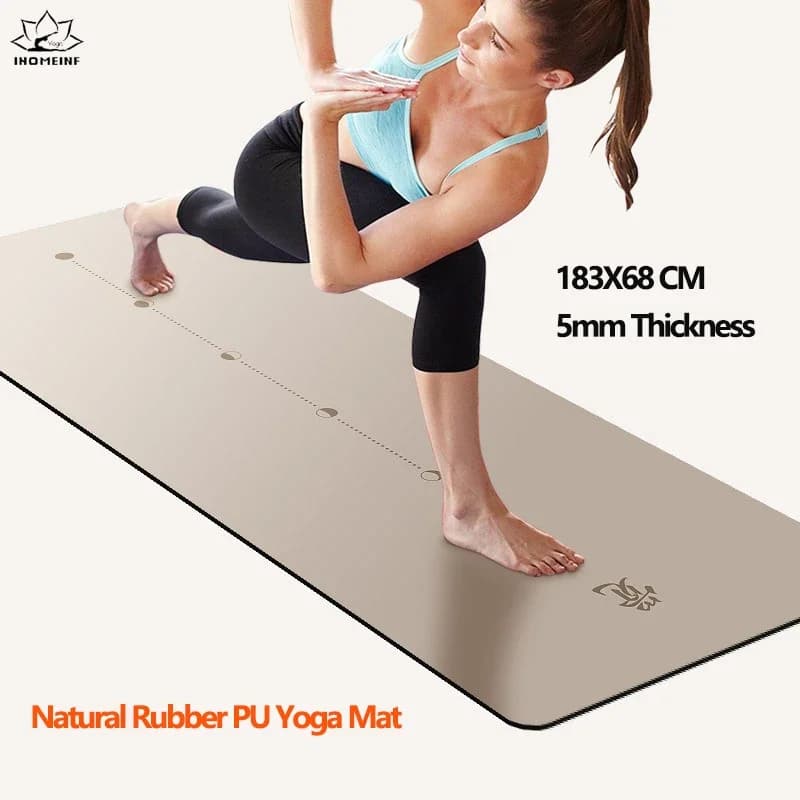 183cm de alta resistência eco-friendly tapete de yoga duplo antiderrapante absorção de choque suor esportes atacado linha asana
