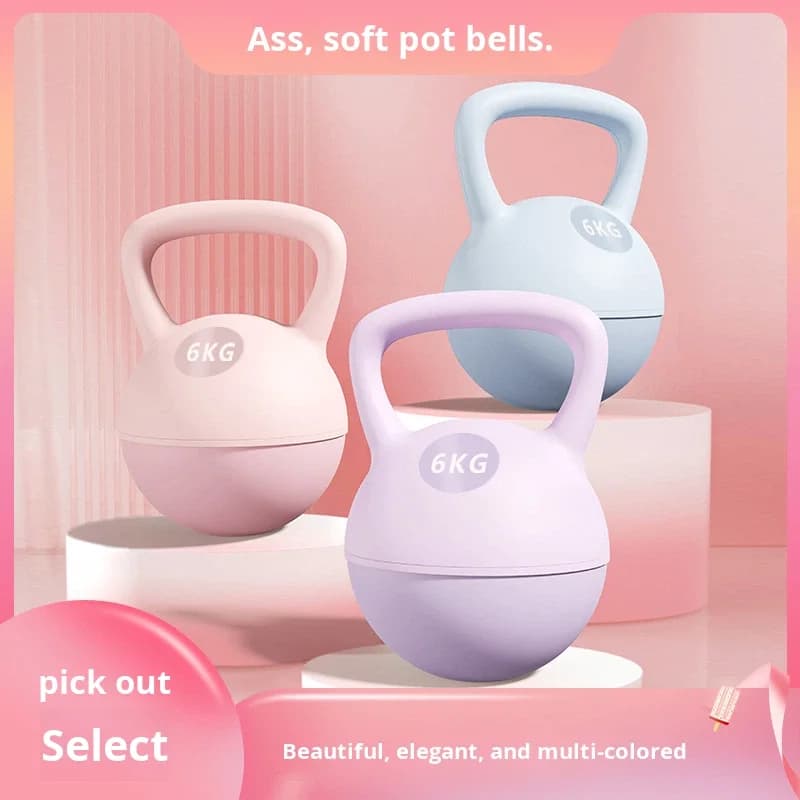 Kettlebell Ajustável de TPE Macio com Enchimento de Água, Uso Unissex, Equipamento de Fitness para Treino de Força, Modelagem Corporal e Levantamento de Glúteos, para Exercícios em Casa