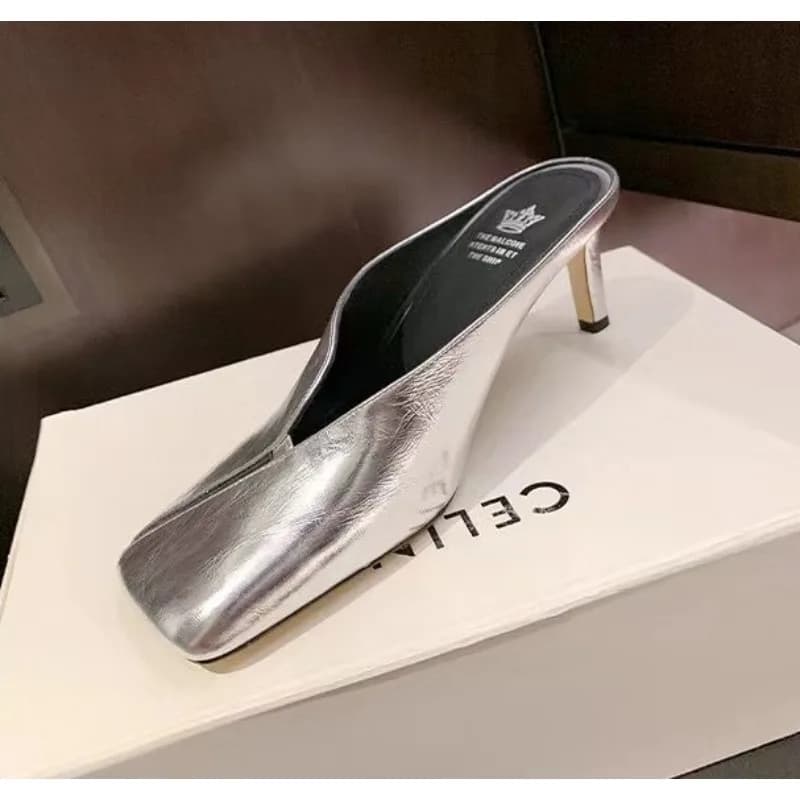 Bombas de salto alto sapatos femininos para mulheres mules flip flops novo em slides casuais verão fora conciso senhoras sandálias