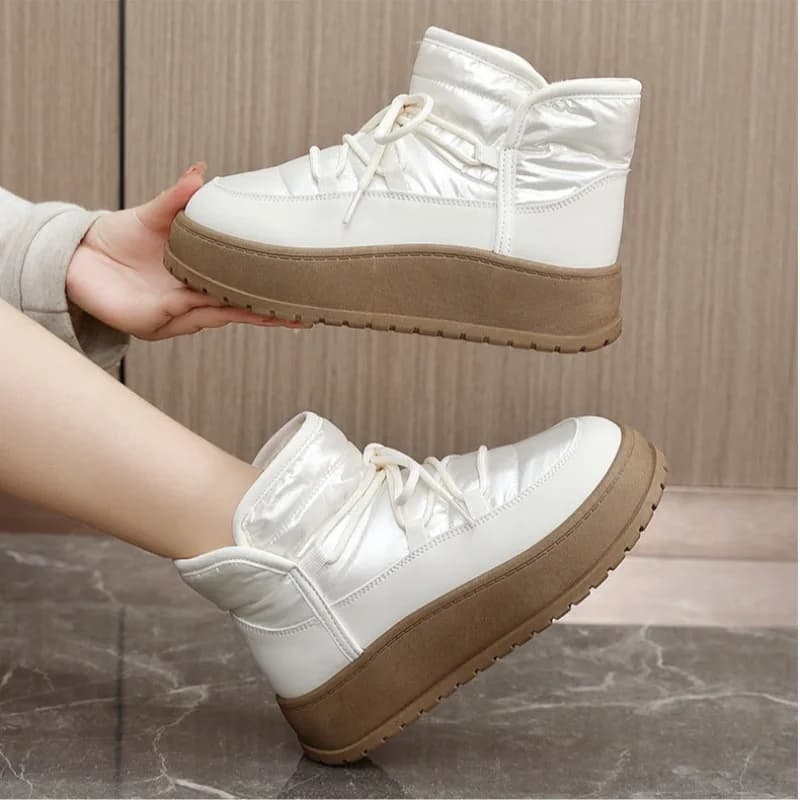 2024novas botas de neve femininas botas de plataforma de moda para mulheres inverno de pelúcia sapatos de algodão quente botas de tornozelo à prova dwaterproof água botas de mujer