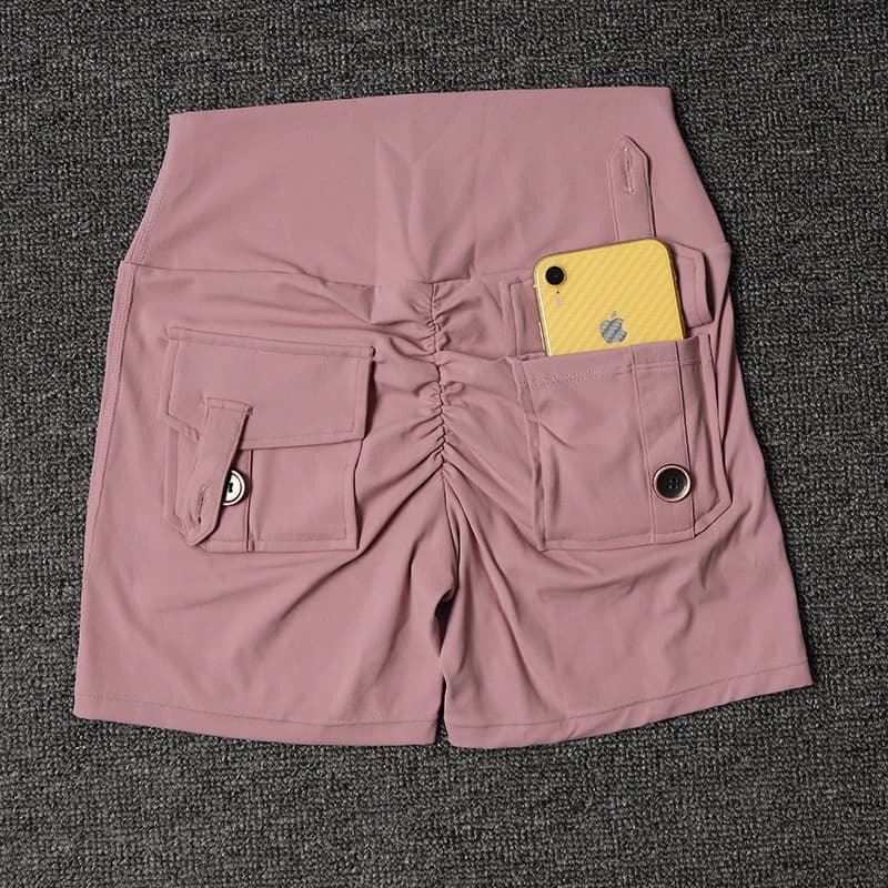 Calções de fitness conjuntos de yoga agasalho feminino cintura alta sutiã esportivo leggings de treino ciclismo ginásio shorts terno esportivo com bolso
