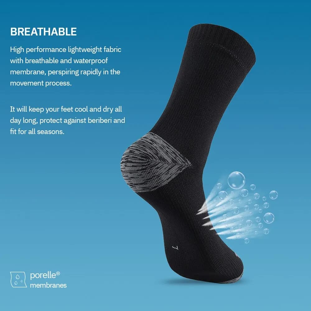 Meias impermeáveis para homens, meias esportivas térmicas para neve quente, mingau, snowboard, ciclismo, esqui, bicicleta, inverno, preto e azul
