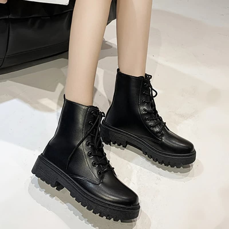 Novo estilo dedo do pé redondo salto quadrado alça cruzada sapatos femininos da moda casual e confortável mais botas curtas quentes de veludo