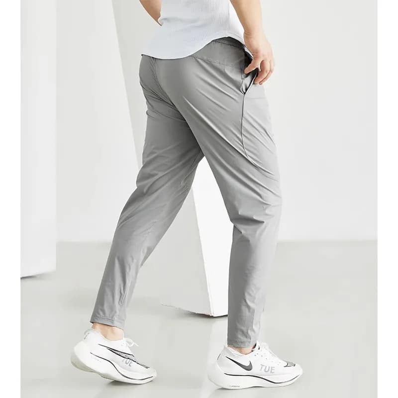 Calças de corrida dos homens roupas esportivas jogging sweatpants secagem rápida fina treino elástico ginásio calças de fitness treinamento calças esportivas