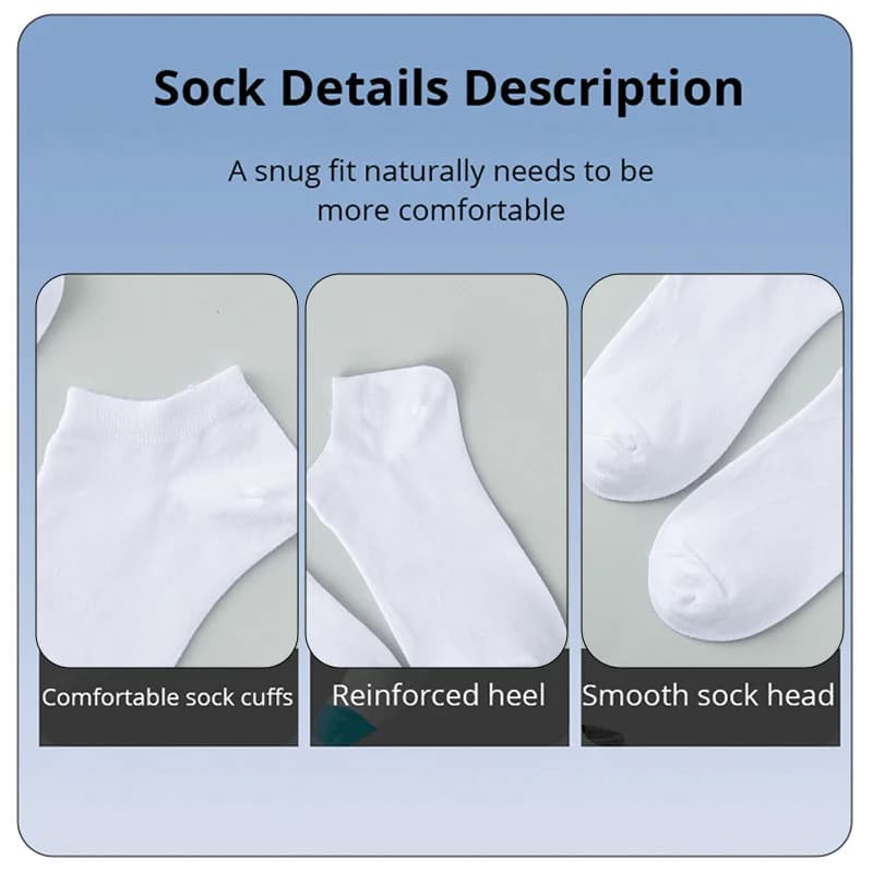 Meias de corte baixo unisex, 10 pares, unisex, respirável, anti-odor, absorção de suor, corte baixo, para homens e mulheres