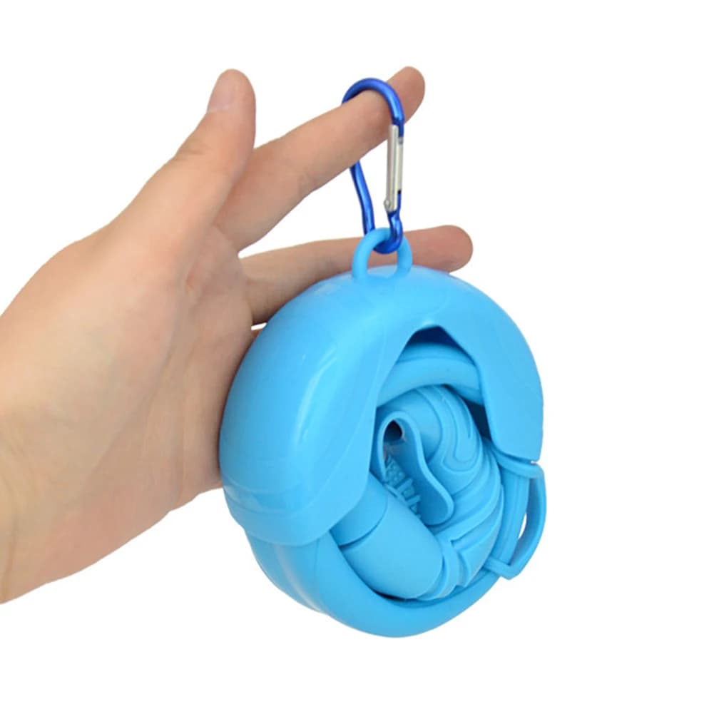 Tubo de Snorkel de Silicone Dobrável com Estojo de Armazenamento, Snorkel Flexível para Mergulho