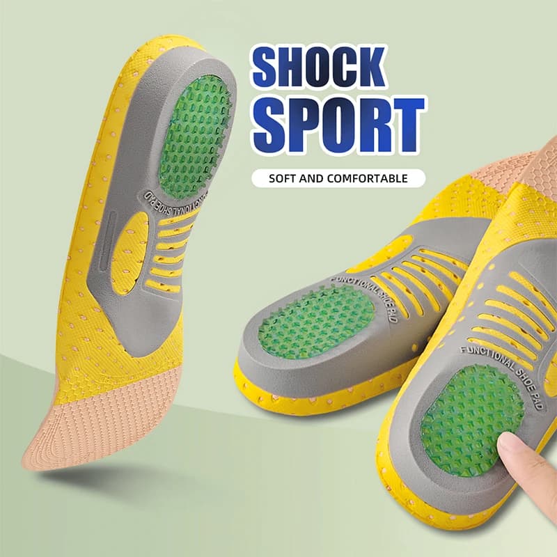 Palmilha Ortopédica Arch Suporte, PVC Pé Plano, Saúde Sapato Sole Pad, Inserir Palmilhas Ortopédicas Acolchoadas para Sapatos