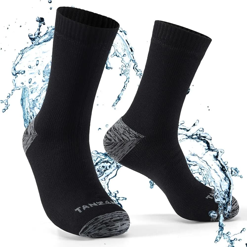 Meias impermeáveis para homens, meias esportivas térmicas para neve quente, mingau, snowboard, ciclismo, esqui, bicicleta, inverno, preto e azul