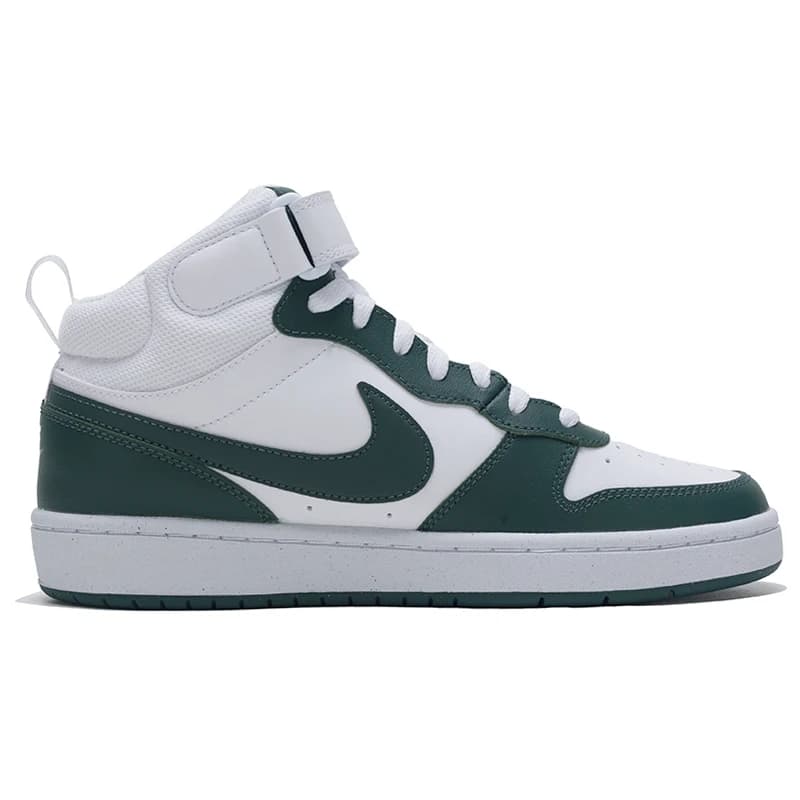 Tênis esportivo Nike Court Borough Mid 2 (Gs) branco e verde