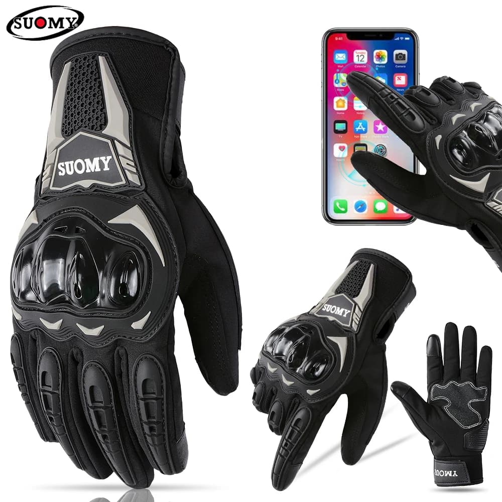 Suomy inverno à prova dwaterproof água guantes moto luvas da motocicleta das mulheres dos homens outono motocross motociclista luva tela de toque ciclismo luvas M-XXL