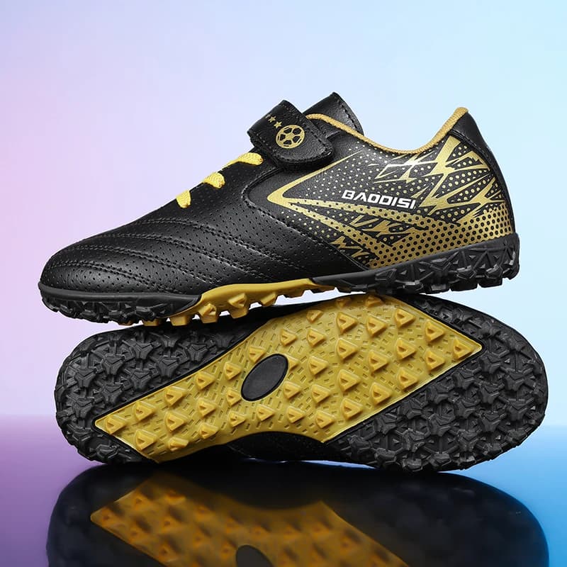 Novas crianças botas de futebol sociedade esportiva campo menino sapatos futsal rápido indoor tênis original tornozelo chuteiras bota de futebol