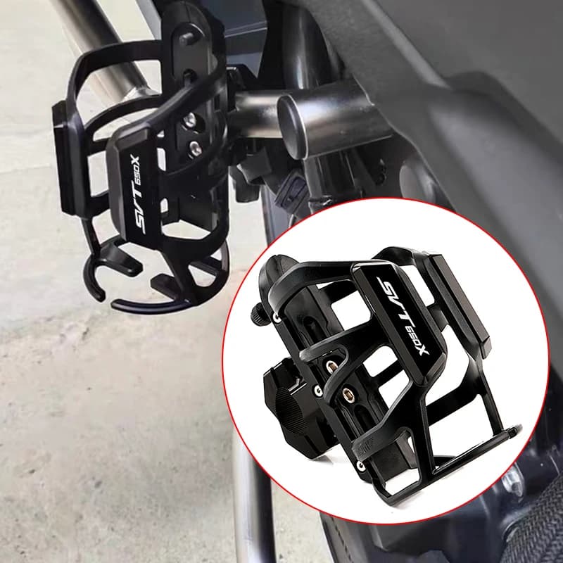 Suporte de copo para garrafa de água de motocicleta, suporte para copo de bebida para motor qjmotor svt 650 x svt650x svt650 x 2020-2026 + acessórios