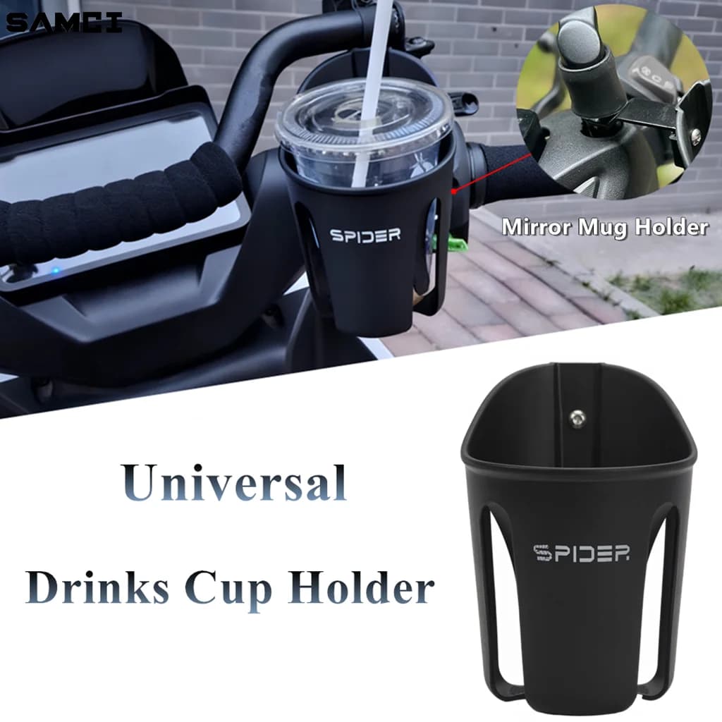 Suporte universal para copos de bebidas de motocicleta, espelho retrovisor ultraleve, modificação de suporte de garrafa de água, acessórios 2025