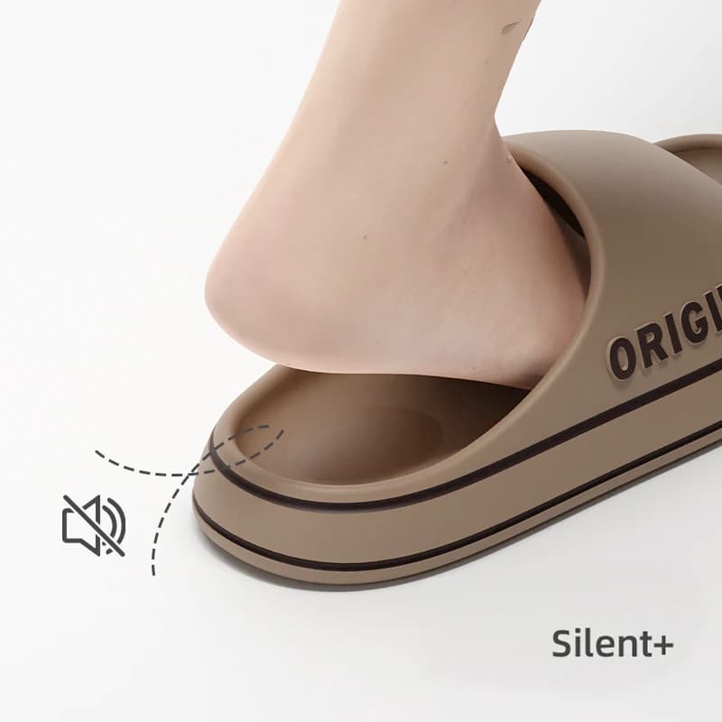 Sandália Original unissex com sola silenciosa e design que absorve impacto para conforto ao caminhar