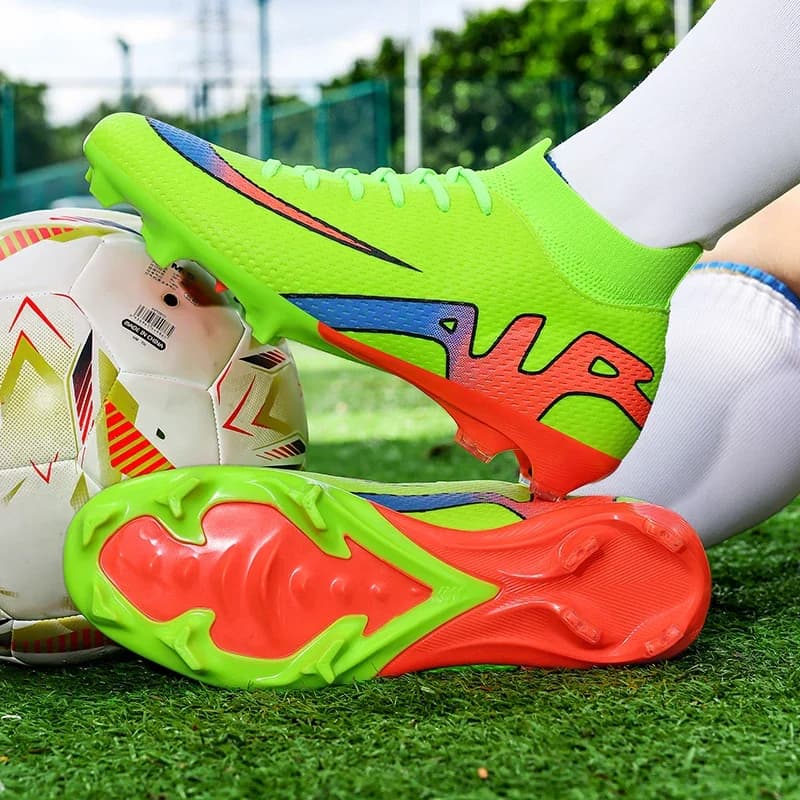 Novos Tênis de Futebol Masculinos para Futsal e Gramado, Chuteiras de Cano Alto Antiderrapantes, Tênis de Alta Qualidade para Jogo Interno e Externo, Mais Vendidos