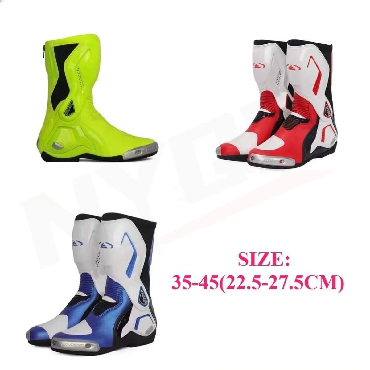 Benkia motocicleta botas ce certificação profissional pista equitação botas de corrida verão zapato anticolisão fora de estrada para rally