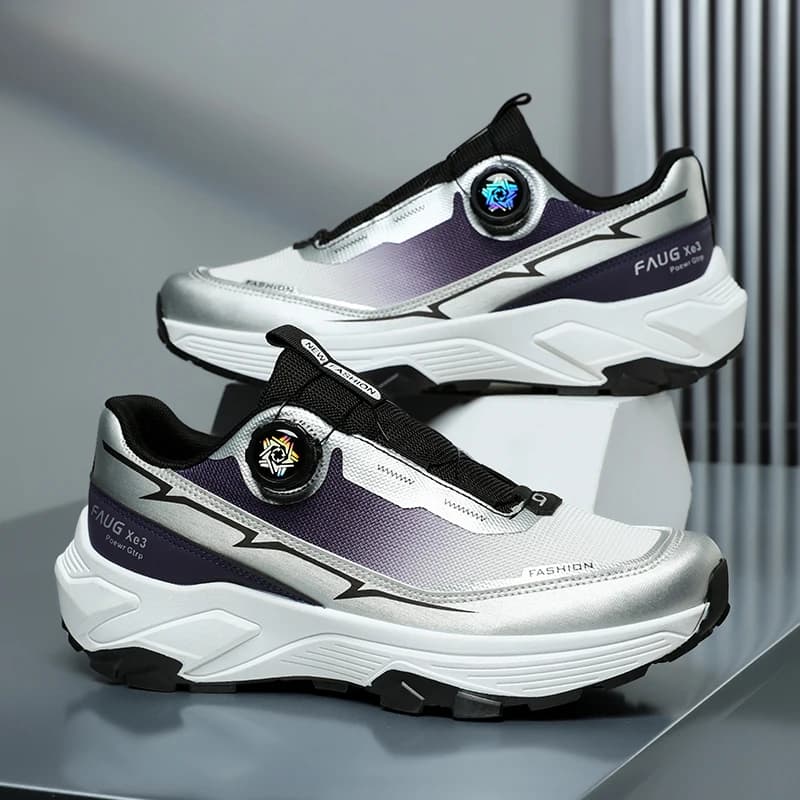 Tênis para homens fivela rotativa malha sapatos esportivos moda respirável casual série original sapatos masculinos tênis couro masculino